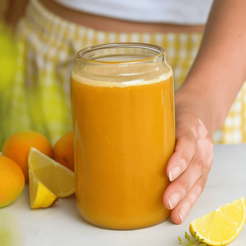 Summer drink with apricots