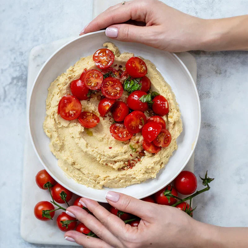 Hummus with Mediterranean Tomatoes