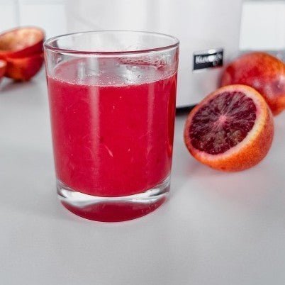 Blood orange juice with citrus press