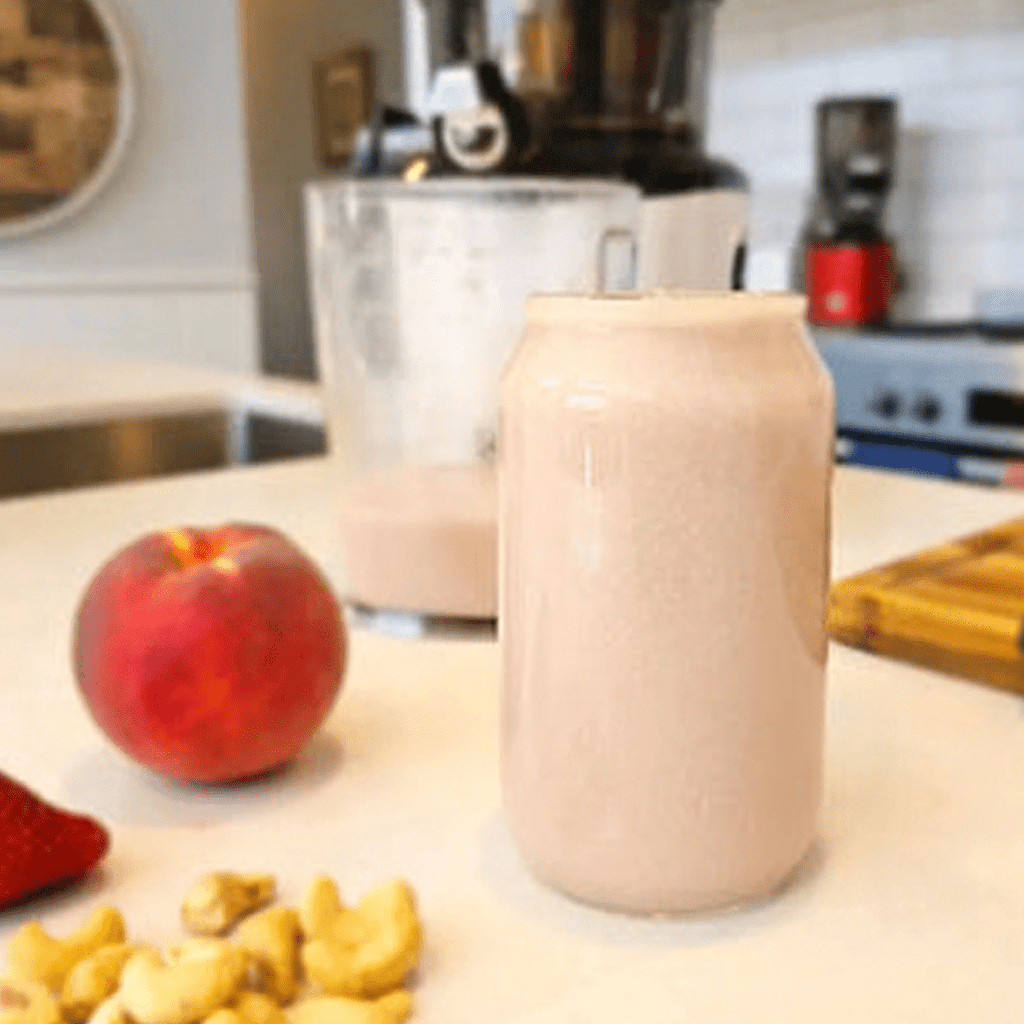 Aardbeien-perzik-cashewmelk met chef-kok Gary Dowse