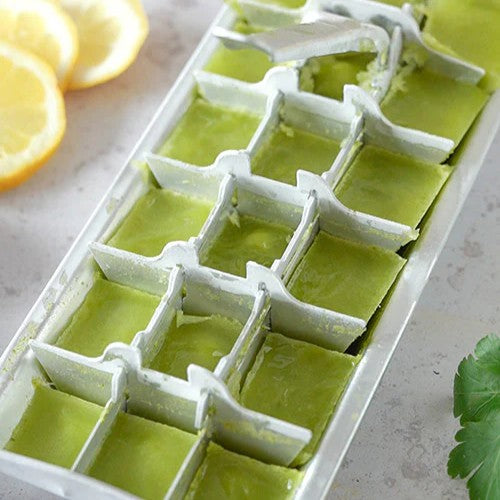 Groene sap ijsblokjes