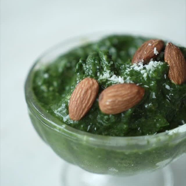 Groen bananenijs 