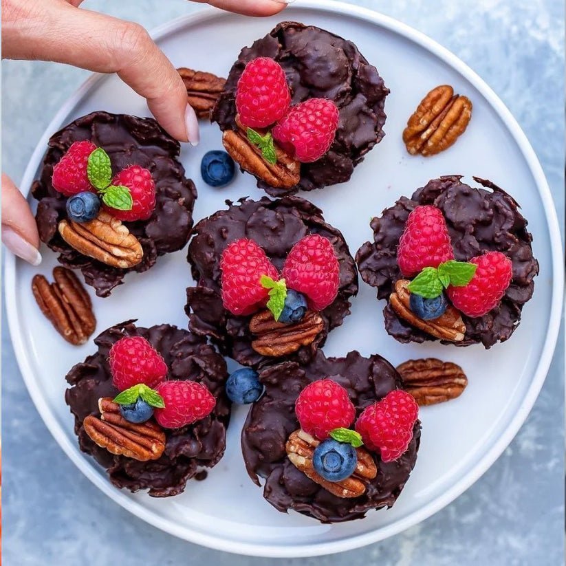 Gezonde pecan-frambozencups 