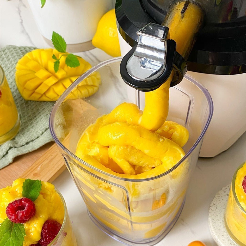 Frambozen- of mangosorbet 