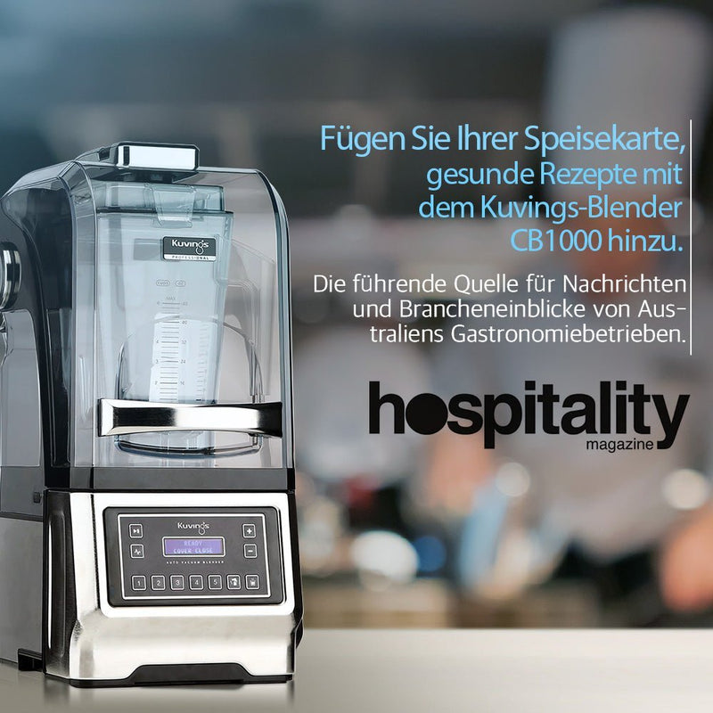 [ Hospitality Magazine ] Voeg gezonde recepten toe aan uw menu met een Kuvings-blender.