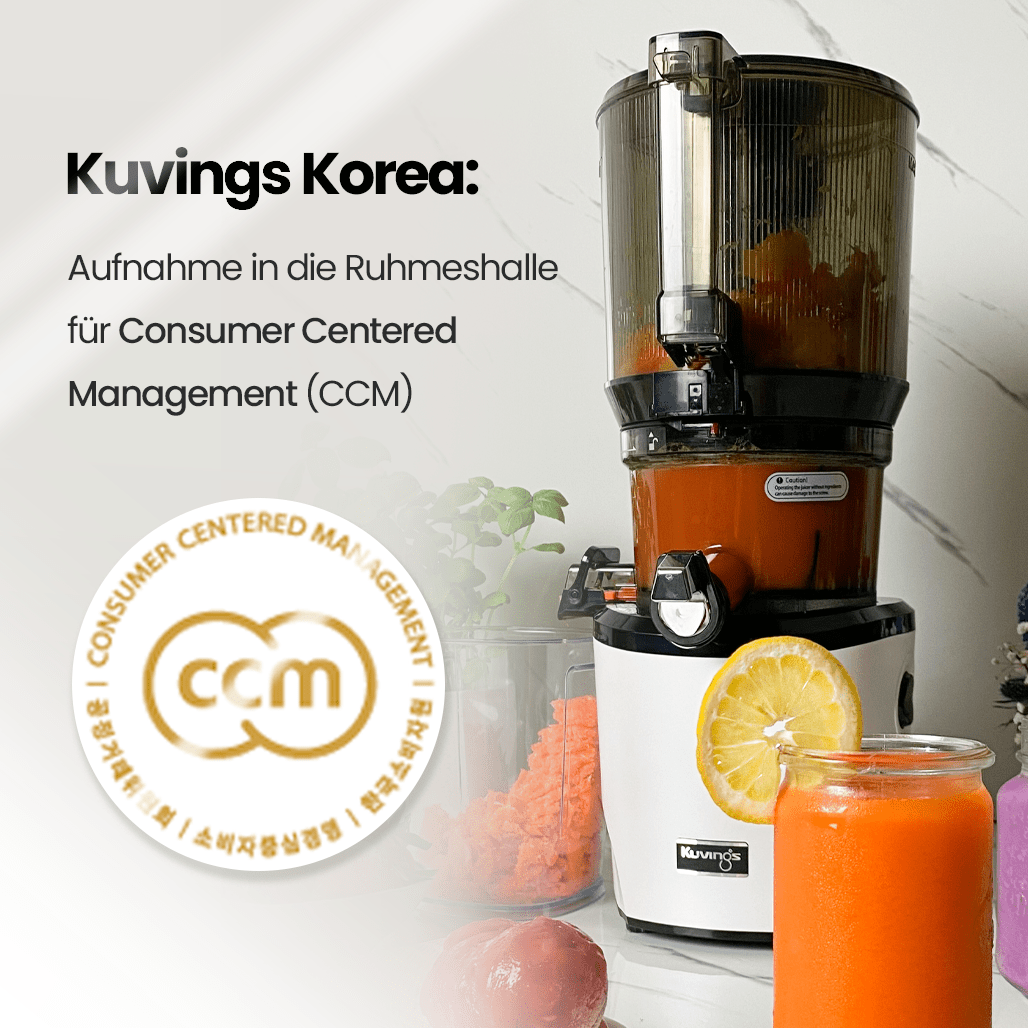 Kuvings Korea: Aufnahme in die Ruhmeshalle für Consumer Centered Management (CCM) - Kuvings Deutschland