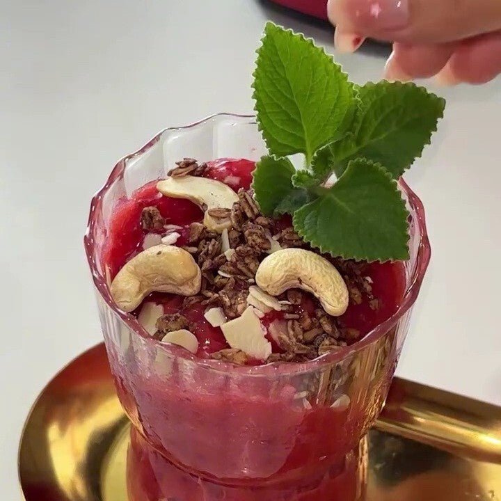 Heerlijke aardbeiensorbet 