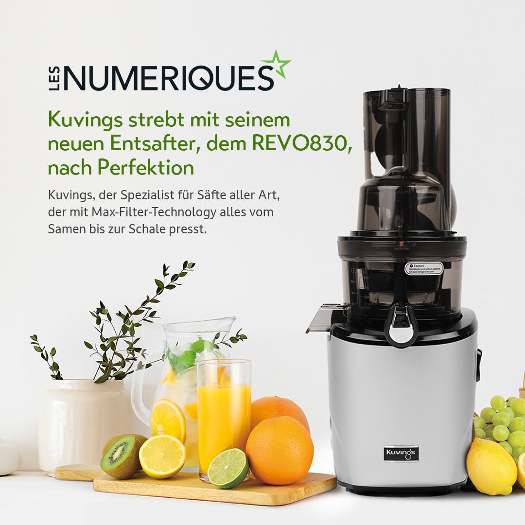 [ Les Numériques ]Kuvings strebt mit seinem neuen Entsafter, dem REVO830, nach Perfektion - Kuvings Deutschland