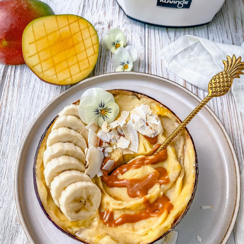 Mango-bananensorbet