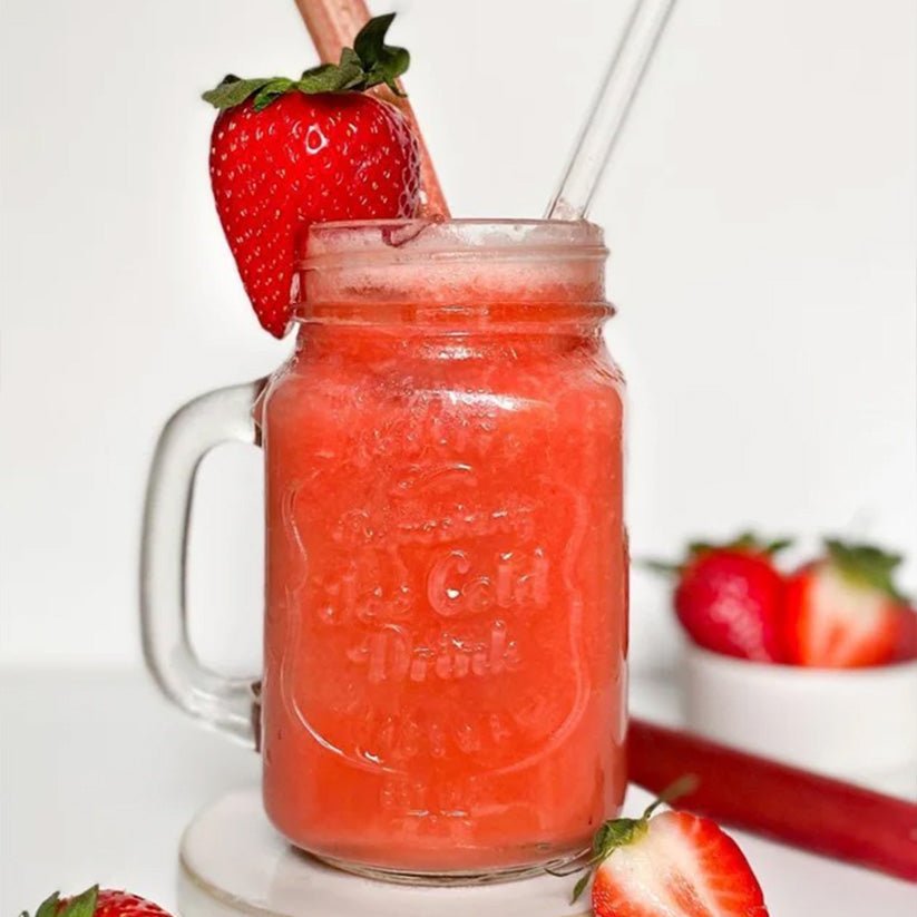 Rabarber- en aardbeiensmoothie 