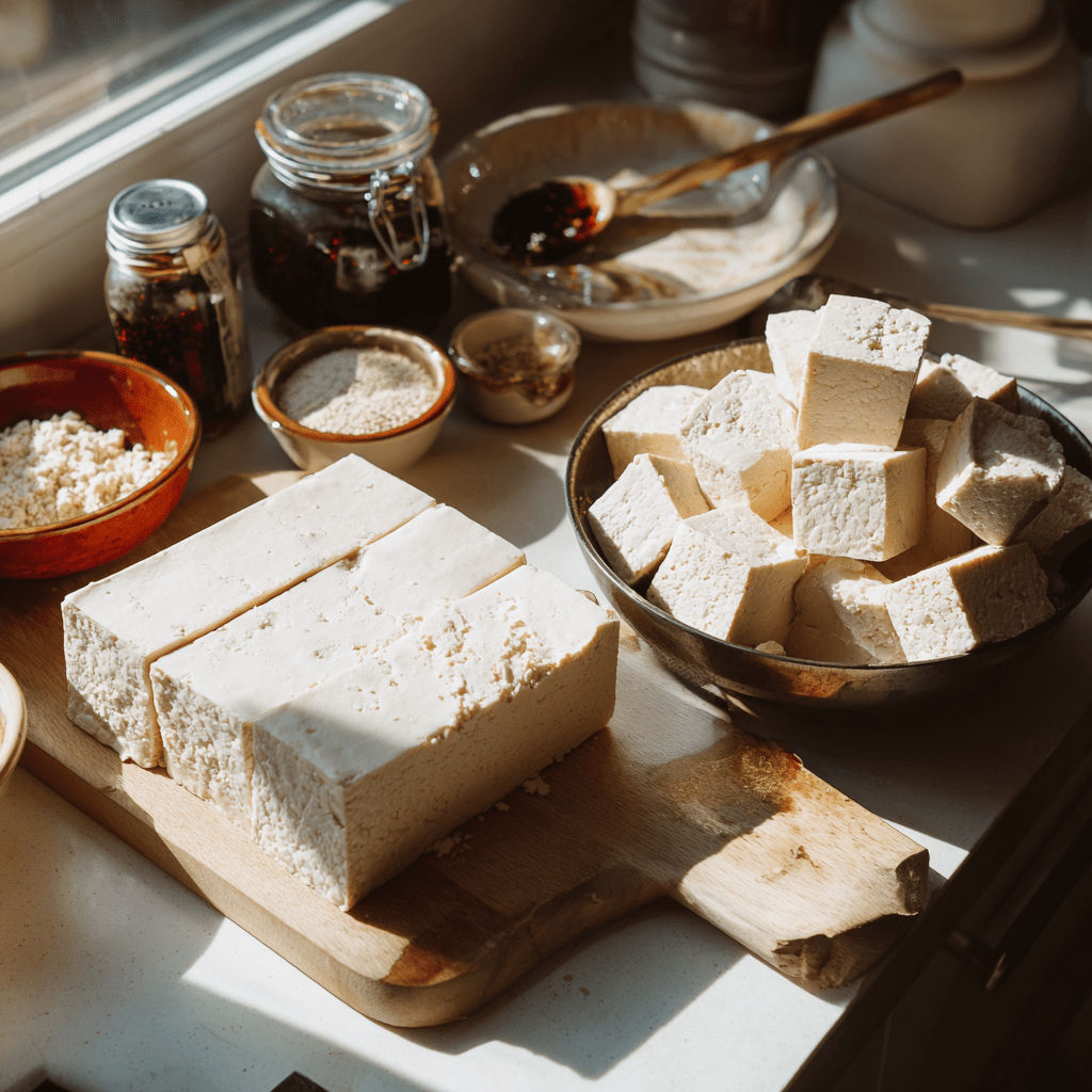 Homemade tofu 