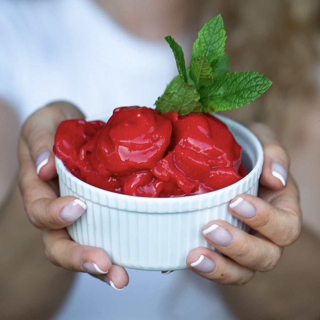 Aardbeiensorbet