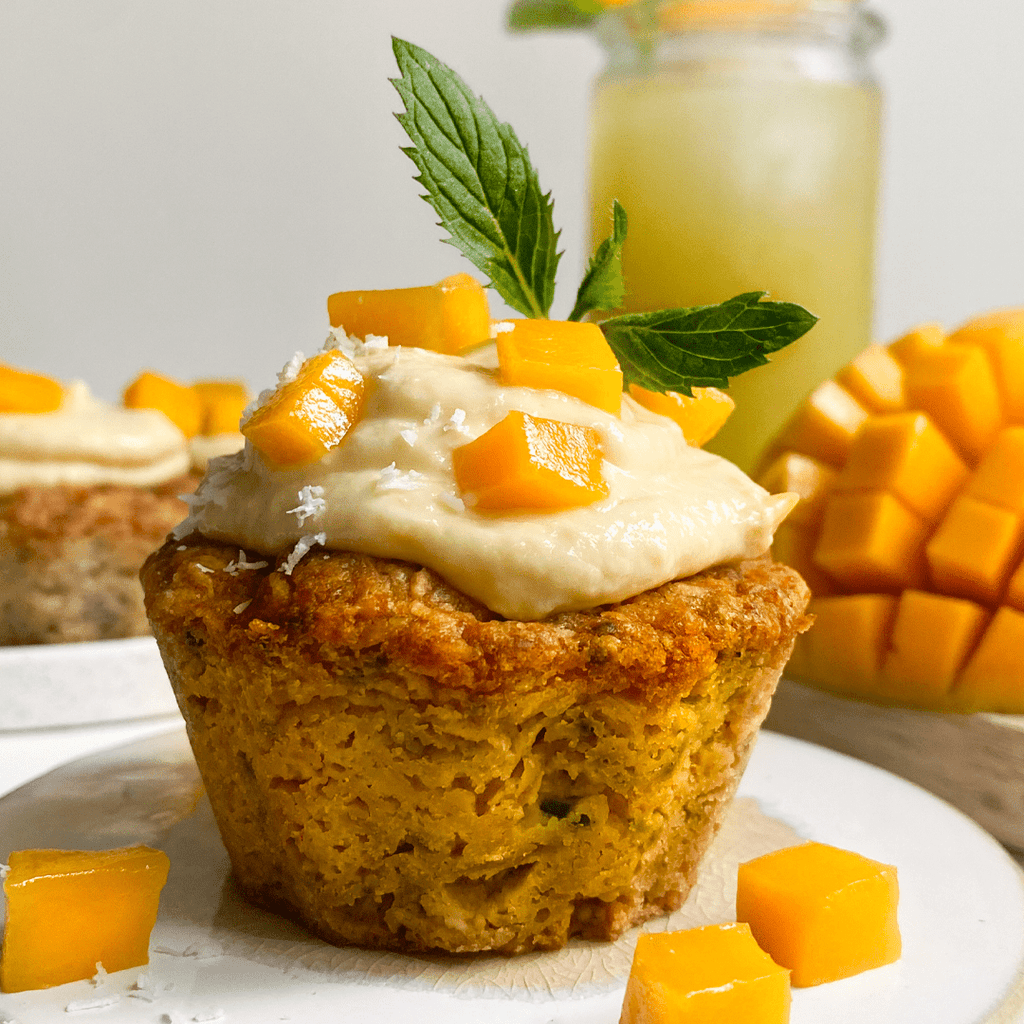 Veganistische Mango Kokos Muffins