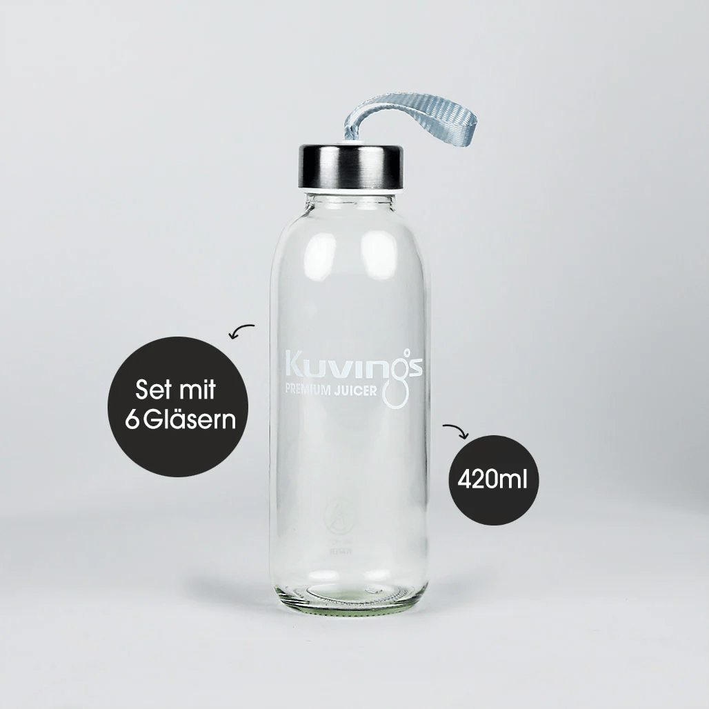 Kuvings Glasflaschen Set (420ml 6 Stück) - Kuvings Deutschland